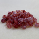 10mm Twisted Coin (50) - Ruby - Gemstone Look Vintage Lucite Beads