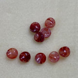 10mm Twisted Coin (50) - Ruby - Gemstone Look Vintage Lucite Beads