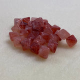 12x10mm Bicone (25) - Ruby - Gemstone Look Vintage Lucite Beads