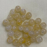 12mm Round (25) - Citrine - Gemstone Look Vintage Lucite Beads