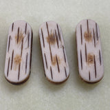 14x37x7mm 2-hole Spacer Bar (10) - Antique Bone Look Vintage Beads