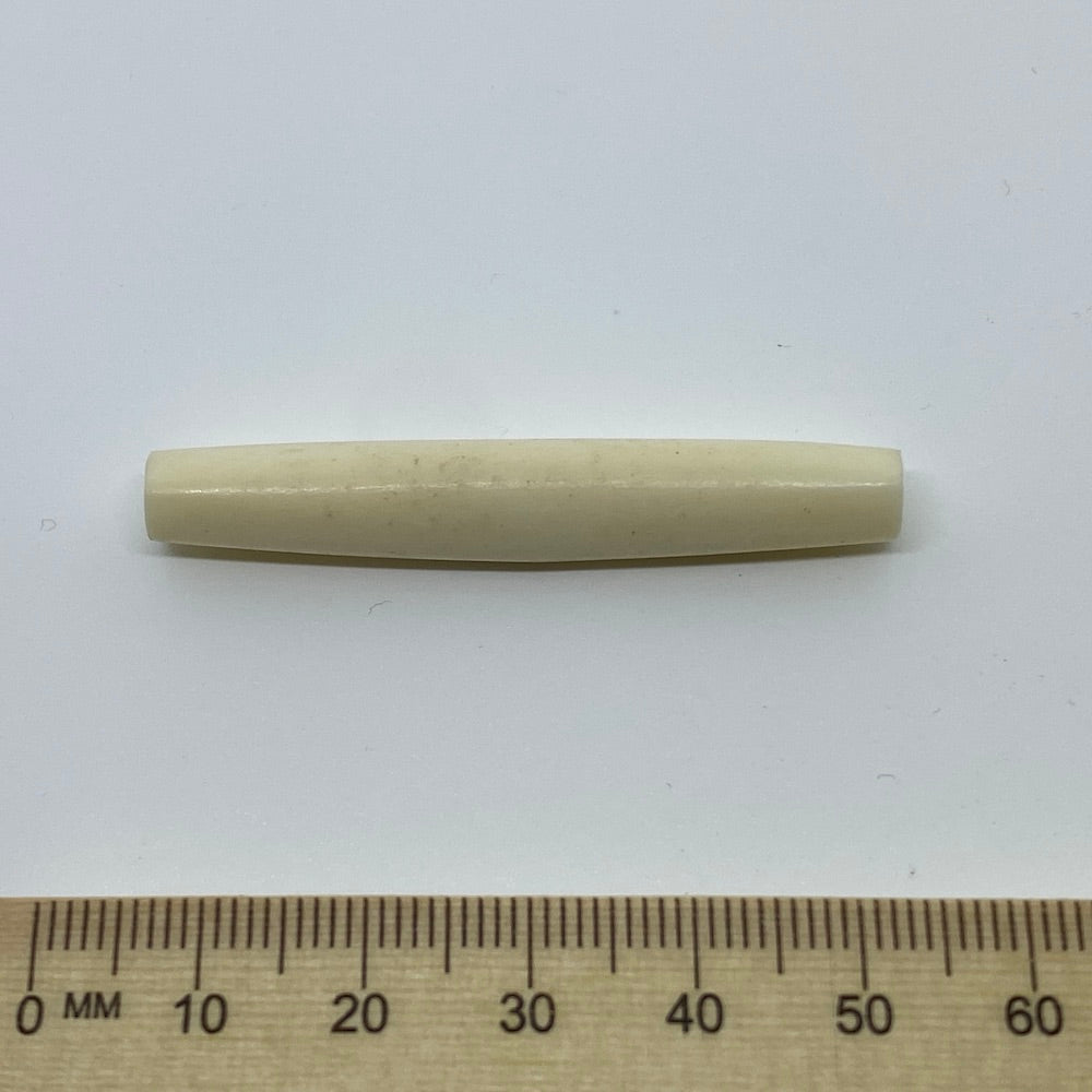 53x9mm Hair Pipe Bead (10) - Vintage Bone Beads