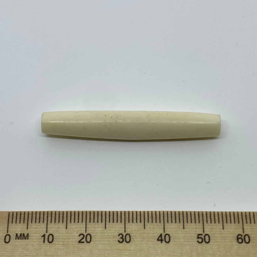 53x9mm Hair Pipe Bead (10) - Vintage Bone Beads