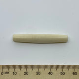 53x9mm Hair Pipe Bead (10) - Vintage Bone Beads