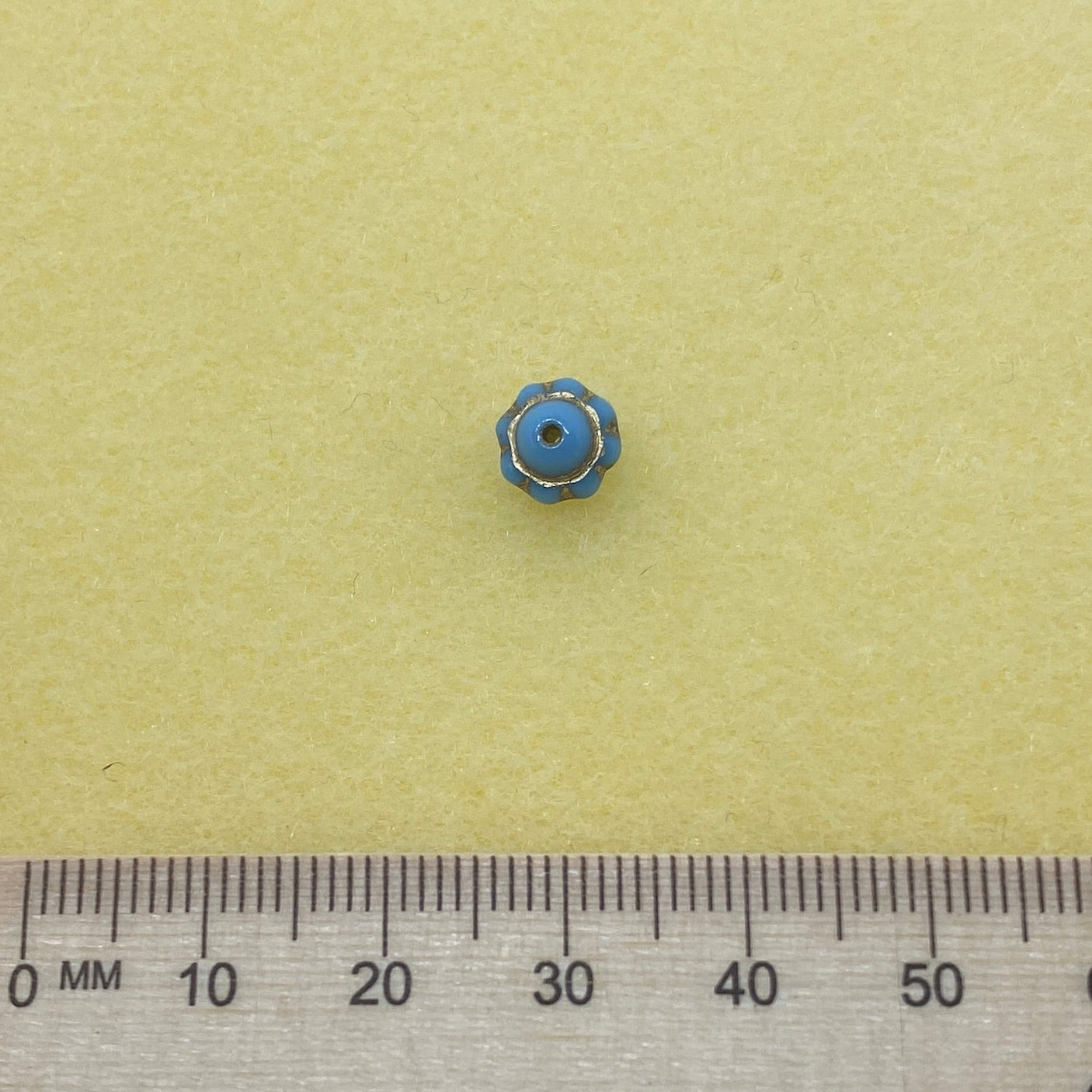 10x8mm Oval (10) - Amber w. Gold - Vintage Czech Glass Beads