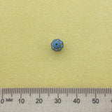 10x8mm Oval (10) - Amber w. Gold - Vintage Czech Glass Beads