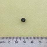 5x6mm Rondelle (25) - Black Opaque w. Gold - Vintage Czech Glass Beads