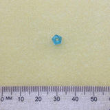 6mm Facet Round (25) - Aqua Transparent - Vintage Czech Glass Beads