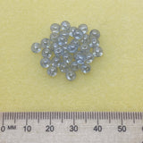 5mm Round (50) - Pale Blue Bubble - Vintage Czech Glass Beads