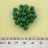 8mm Round Rose Czech Glass Beads (25) - Dark Green - Bead Shack