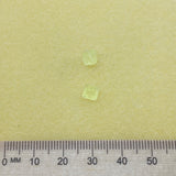 7x6mm Cross (25) - Lemon Transparent Frosted - Vintage Czech Glass Beads