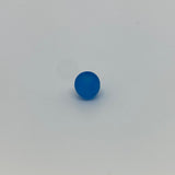 6mm Round (25) - Capri Blue Frosted - Vintage Czech Glass Beads