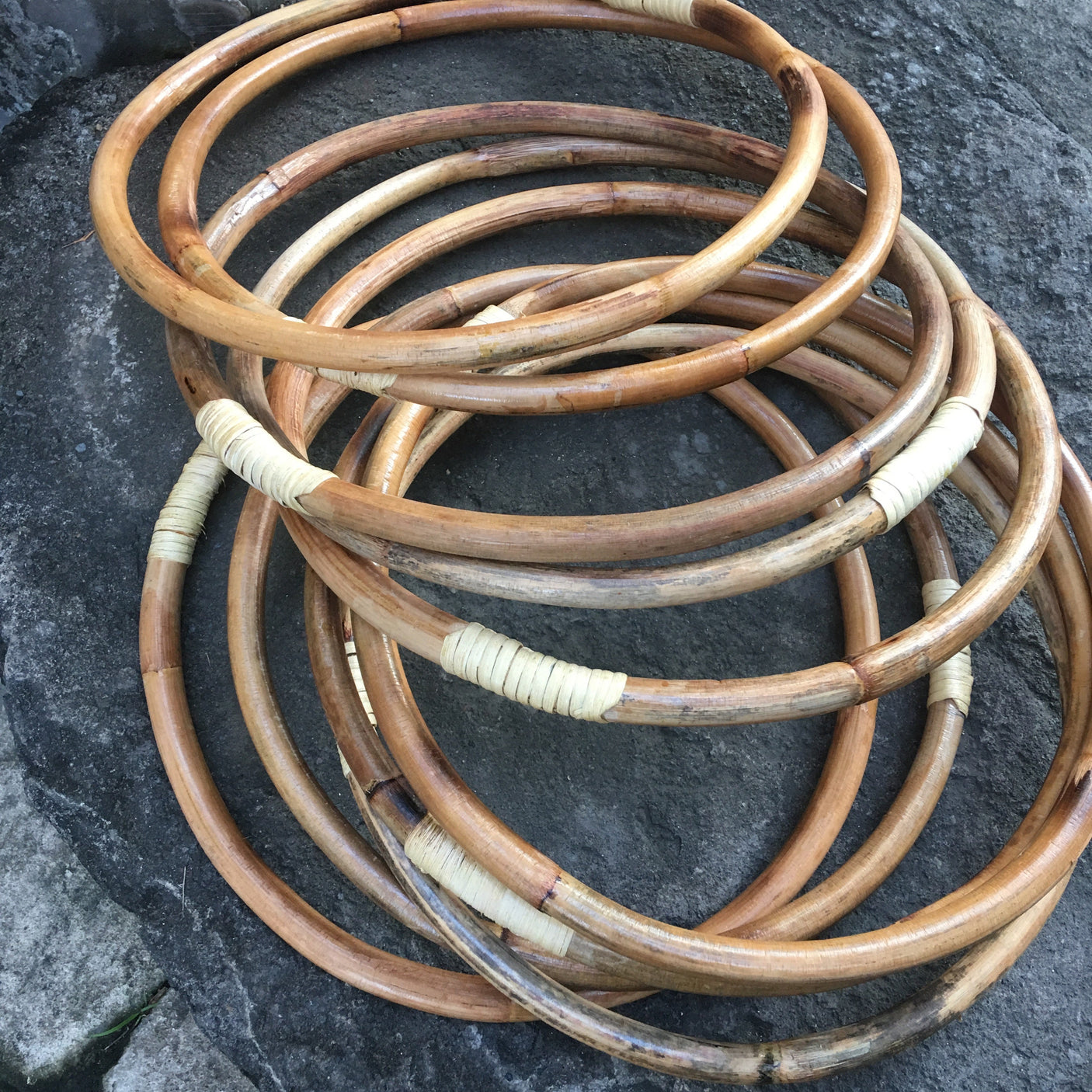 22cm Thin Rattan Hoop - Natural & Handmade