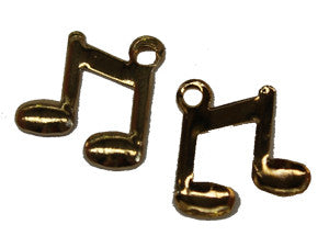 Gold Musical Notes Charm w. Loop Qty: 50