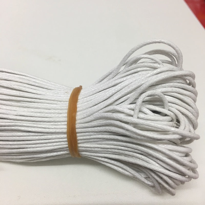 2mm Wax Cotton (10m) - White