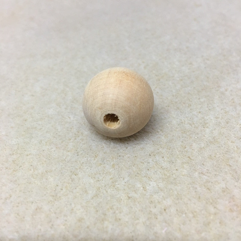 Raw Wood 20mm Round Beads
