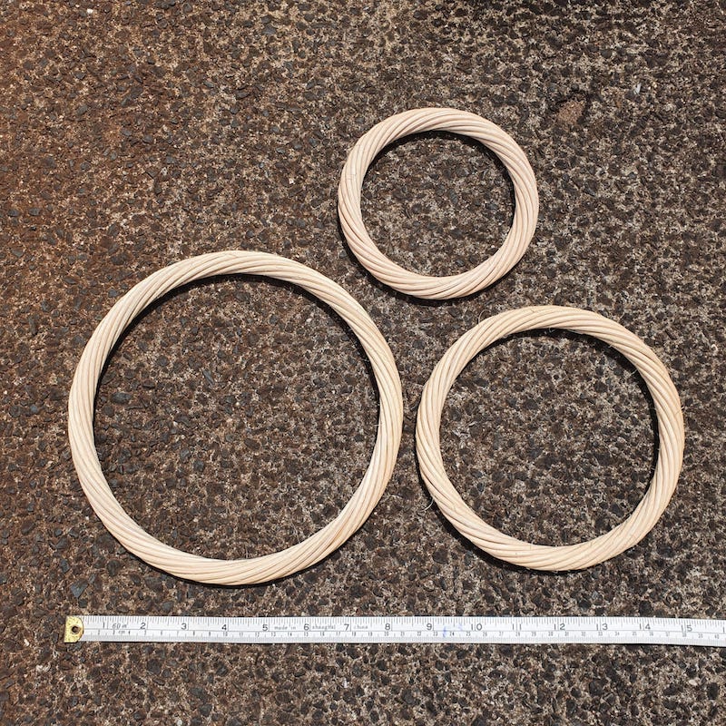Rattan Twisted Handmade Bamboo Cane Hoop - Large - Bead Shack