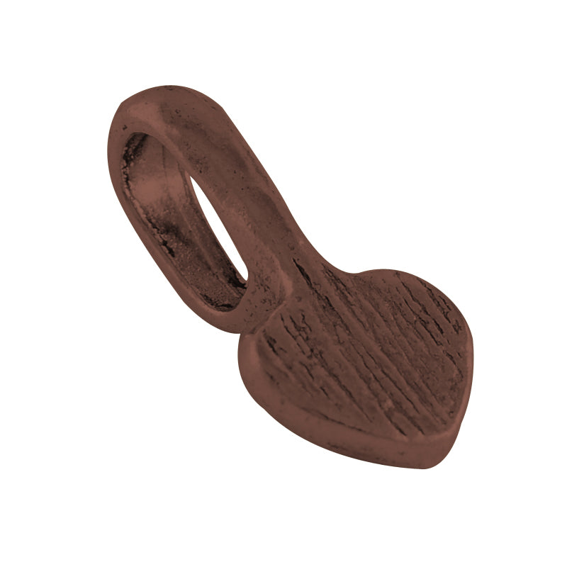 Pendant Bail - Ancient Brass HEART (2)