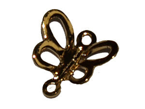 Gold Butterfly Connector Charm Qty: 50