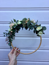 22cm Thin Rattan Hoop - Natural & Handmade