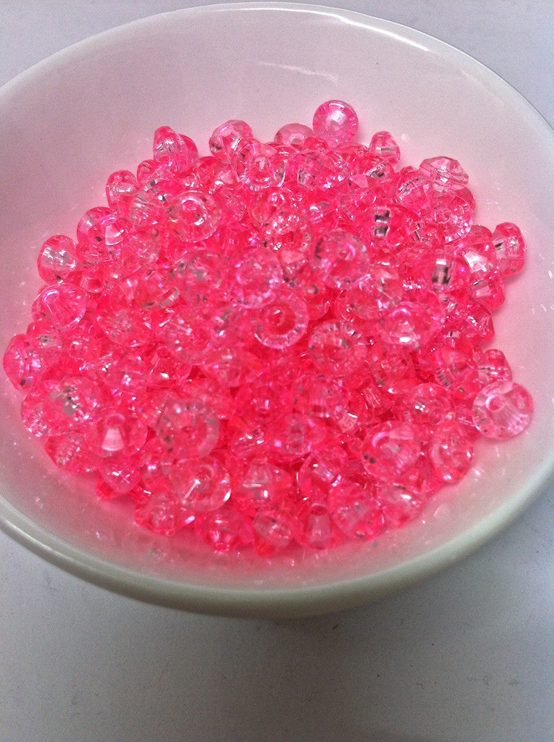 Rondelle Acrylic Beads 6x4mm (100)