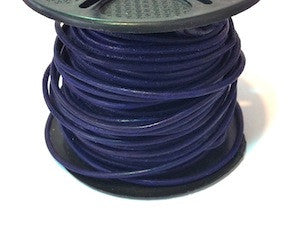2mm Round Leather Cord - 10 colours available - Bead Shack
