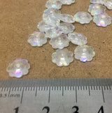 3x8mm Marguerite Flower Vintage Lucite Beads (50) - Clear AB